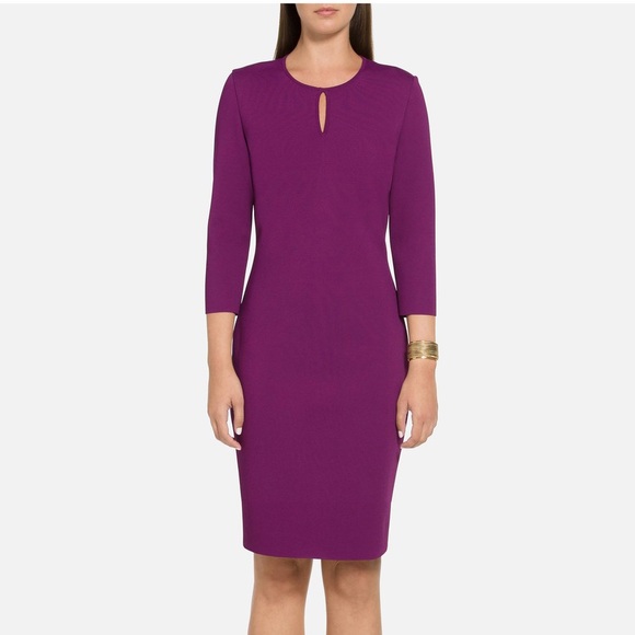 NWT St. John Luxe Sculpture Knit Keyhole dress - Picture 2 of 4